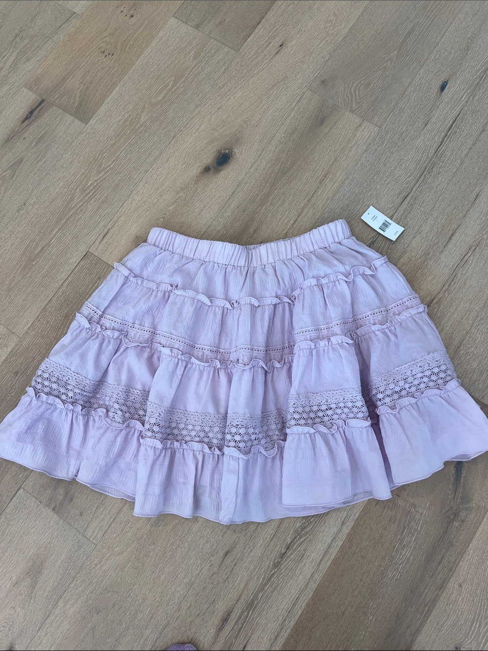 En Saison Light Pink Tiered Ruffle Skirt